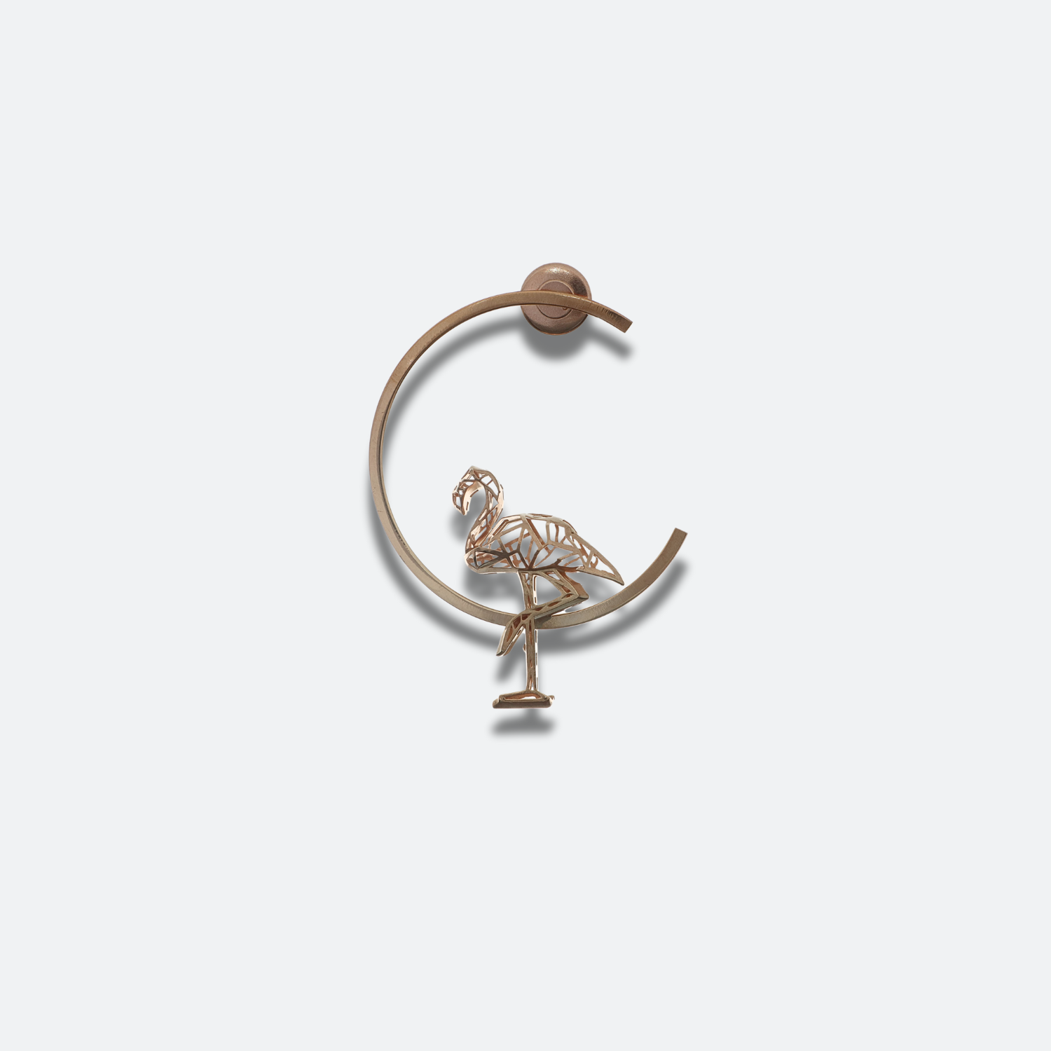 Flamingo - Circle Mono Earring