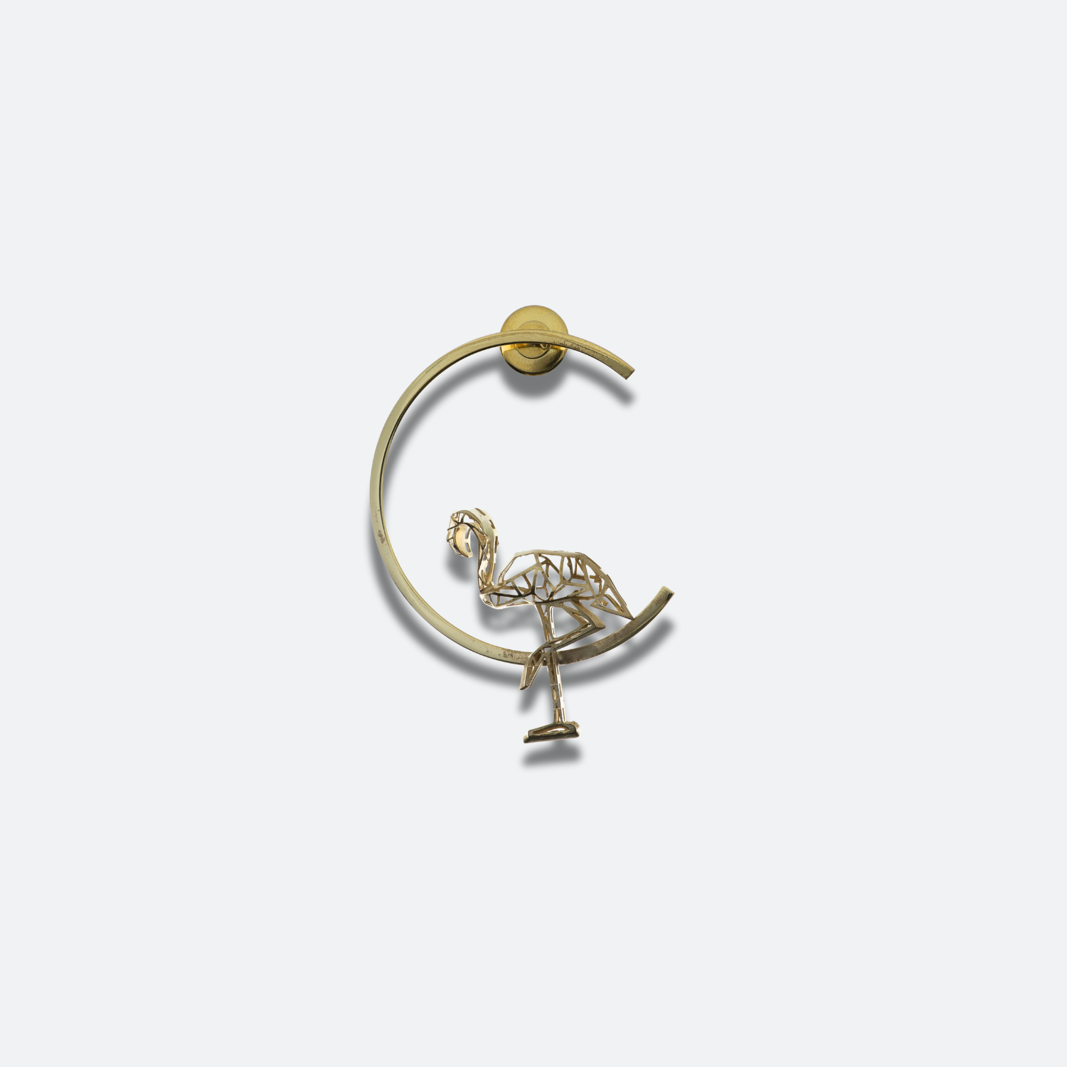 Flamingo - Circle Mono Earring