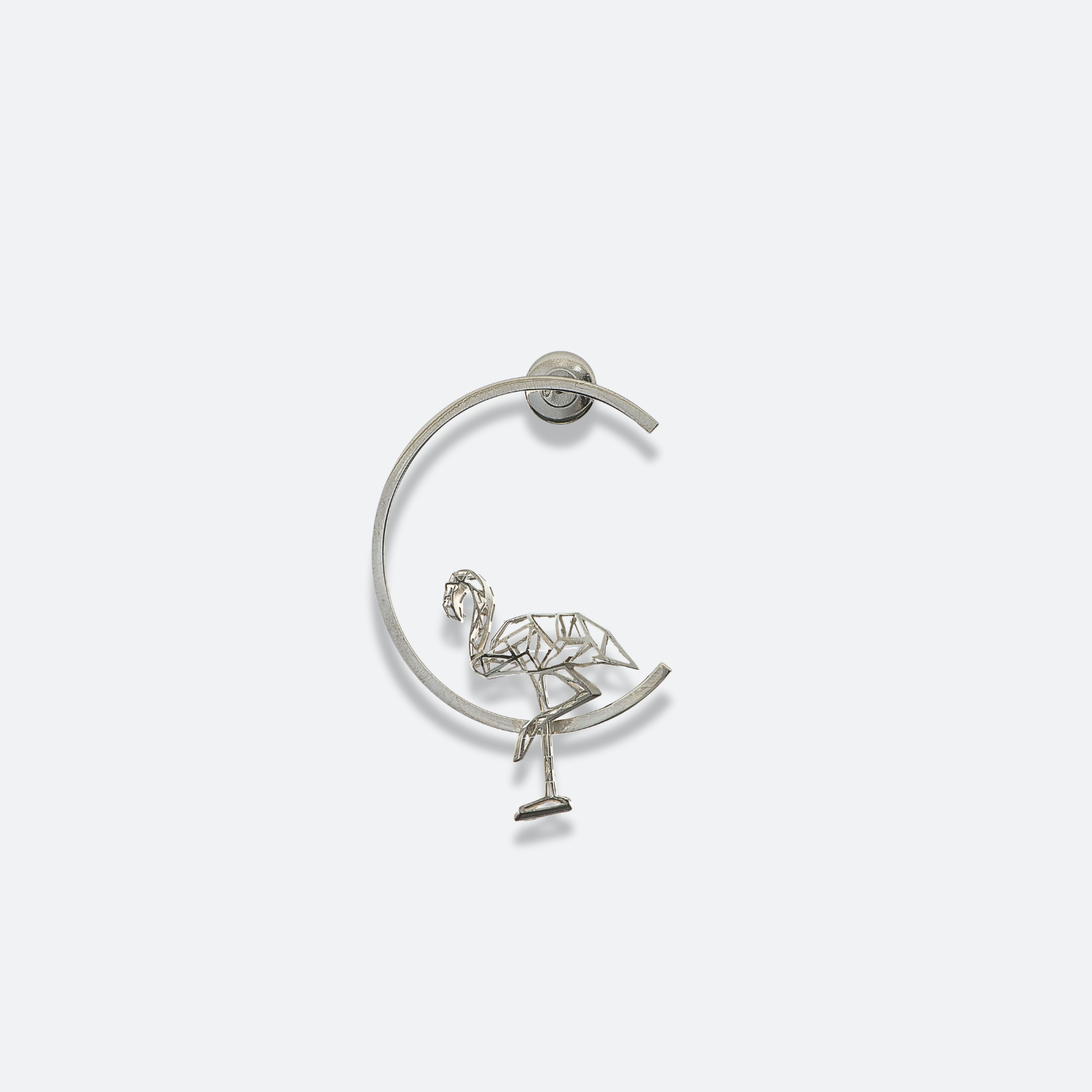 Flamingo - Circle Mono Earring